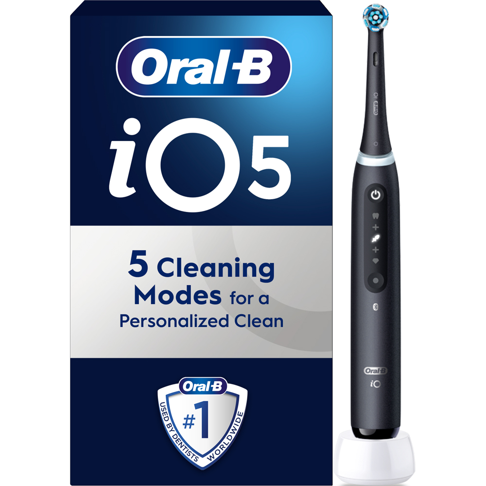 Oral-B iO5 Series Matt Black Smart Pressure Sensor Rechargeable Electric Toothbrush Image 5