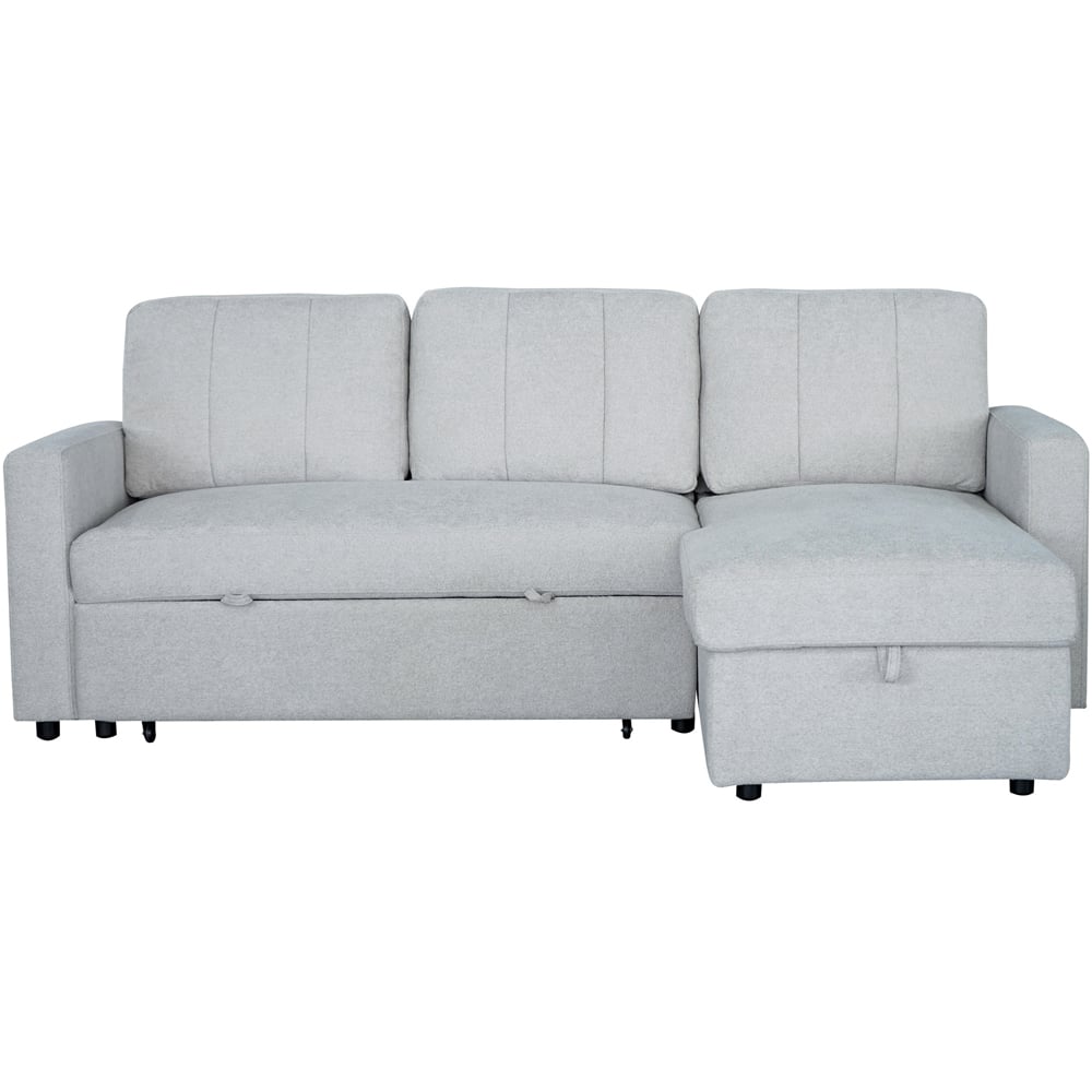 Aspire Nexis 3 Seater Grey Right Hand Chaise Corner Sofa Bed Image 2
