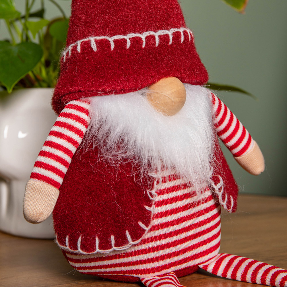 Samuel Alexander Red and White Stripe Sitting Gonk Christmas Decoration 50cm Image 4