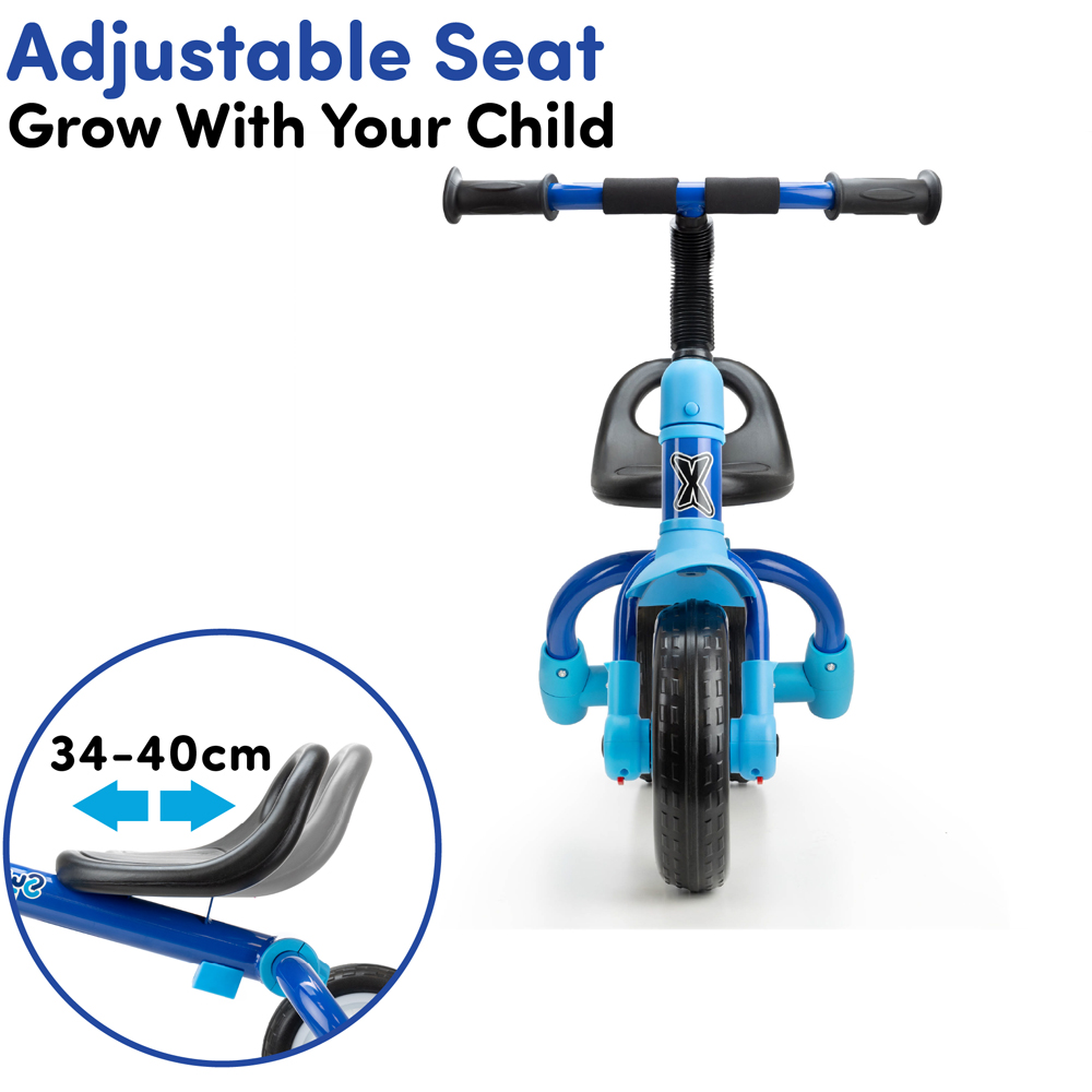 Xootz Toddler Blue 5 in 1 Switch Rider Folding Balance Trike Image 5