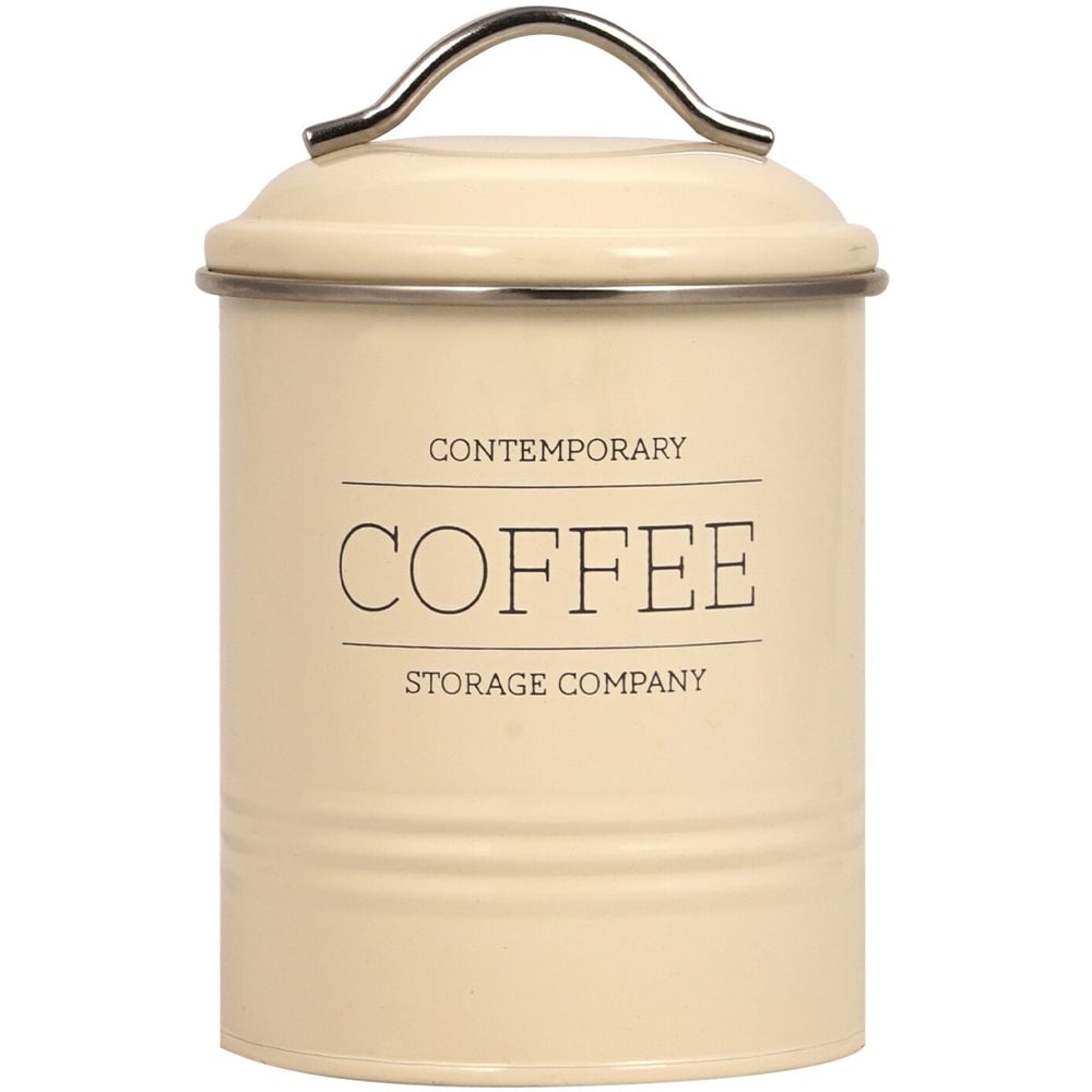 Round Ribbed Canister - Cream Image