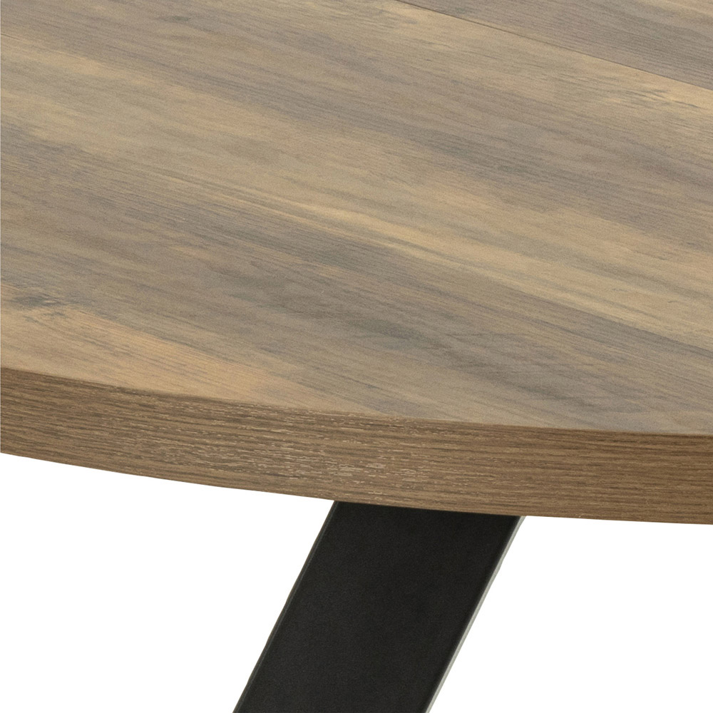 Florence Zalida 8 Seater Round Dining Table Oak Image 6