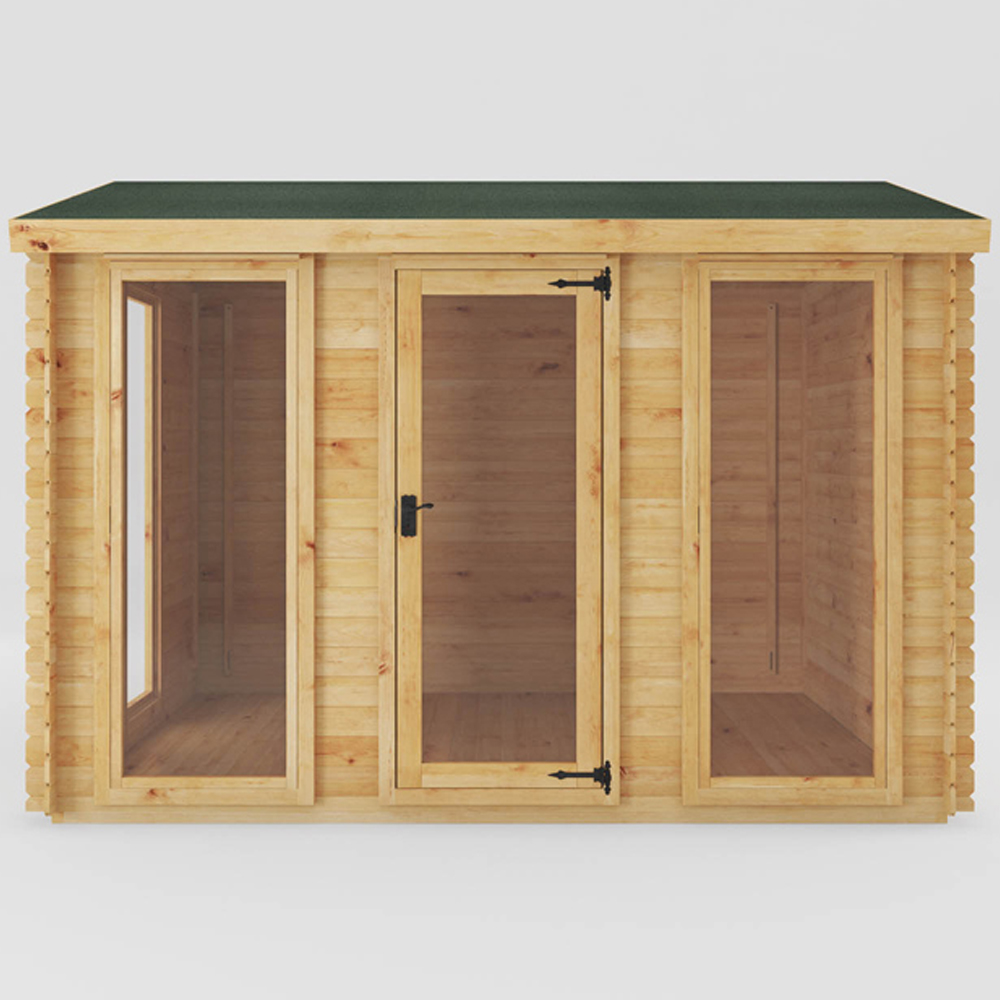 Mercia 11.4 x 9.8ft Wooden Reverse Apex Log Cabin Image 3