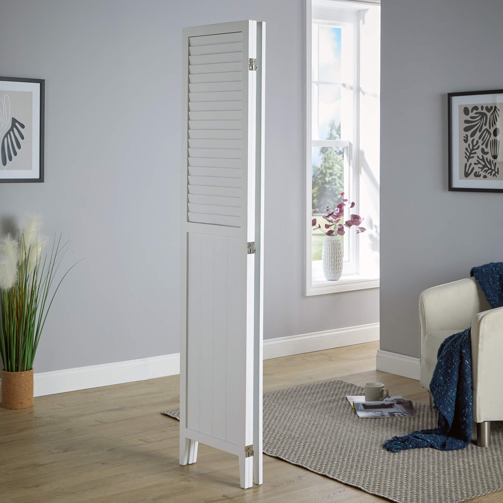 Home Source Horsham 3 Panel White Fully Assembled Room Divider Image 5