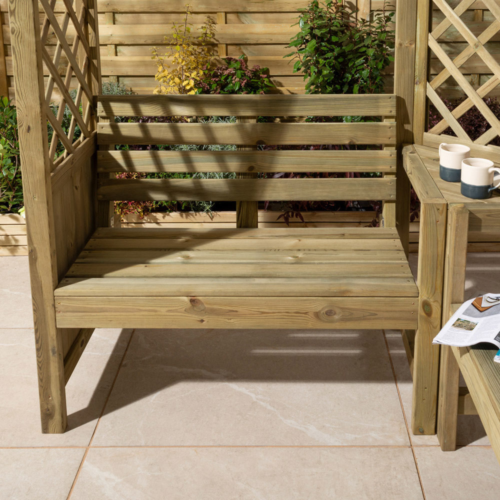 Rowlinson Pemberley 4 Seater 6.7 x 6.1ft Corner Arbour Image 3