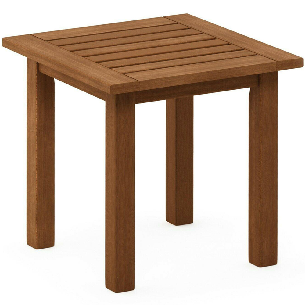 Walplus Tioman Natural Hardwood End Table Image 2