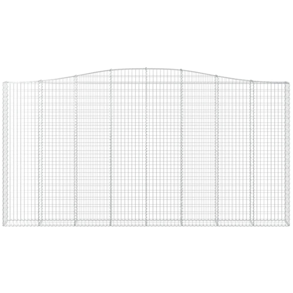 vidaXL Silver Galvanised Iron Gabion Basket 400 x 30 x 200/220cm Image 2