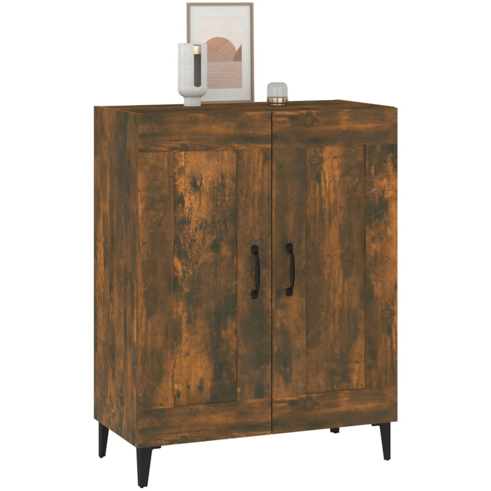 vidaXL 2 Door Smoked Oak Sideboard Image 5