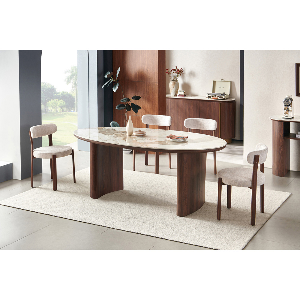 Pair of Thea Dining Chairs Beige Image 8