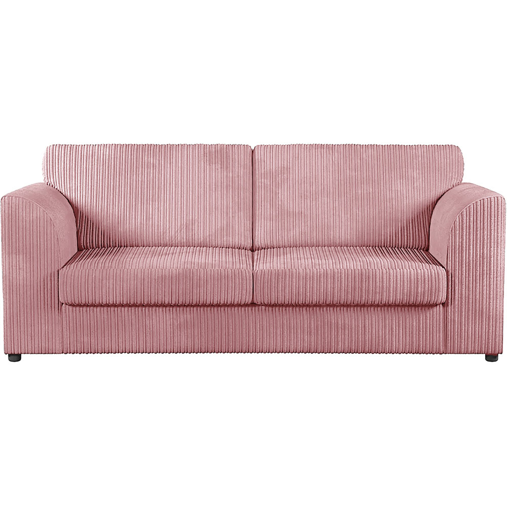 Luxor 5 Seater Pink Jumbo Cord Full Back Sofa Suite Image 3