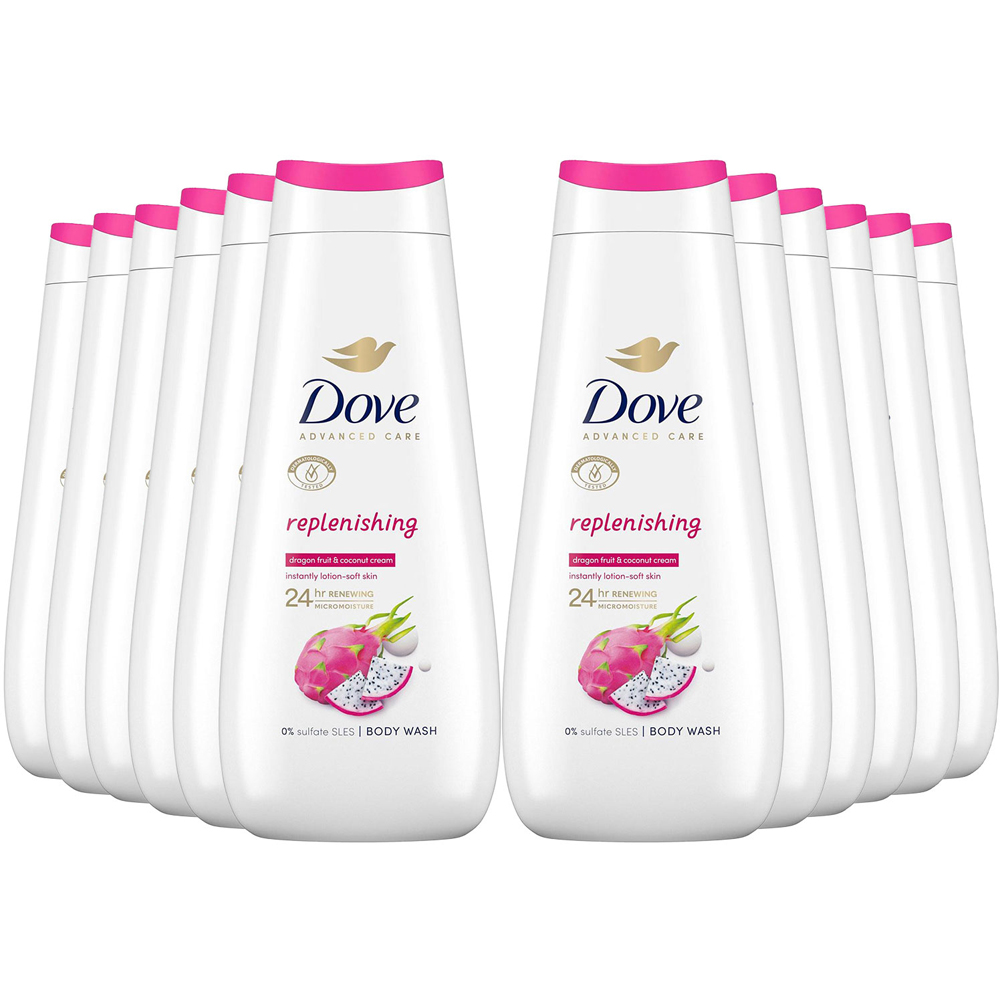 Dove Advanced Care Replenishing Body Wash Body Wash 400ml 12 Pack Image 1