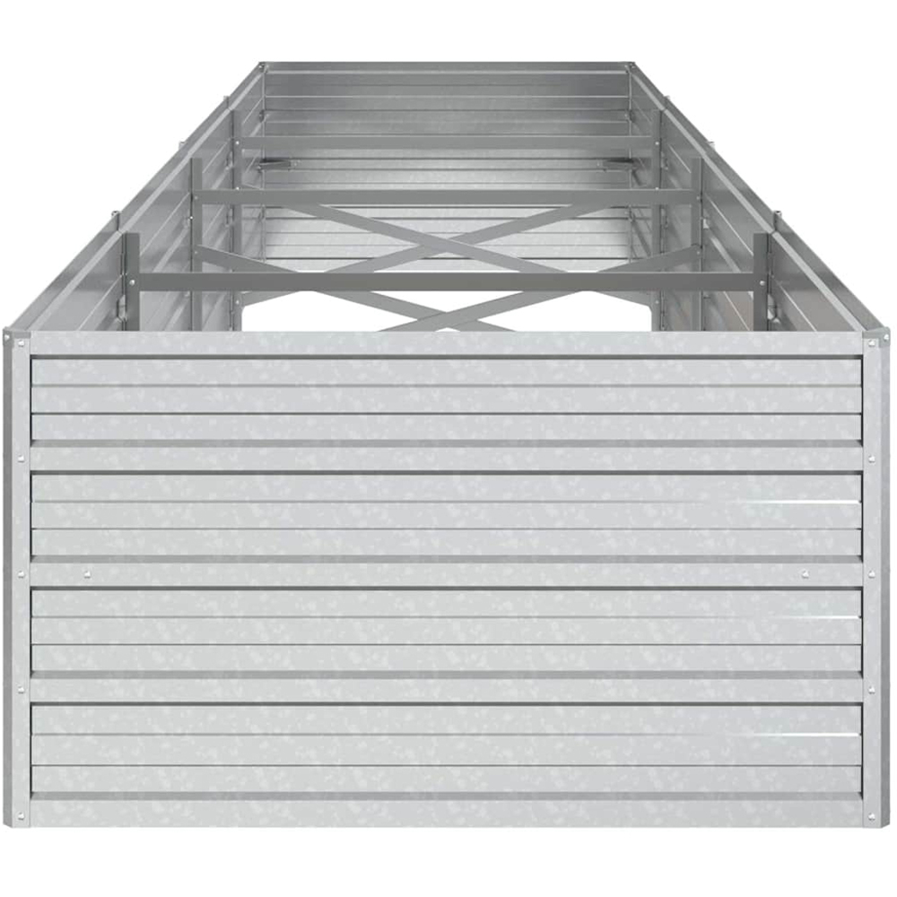 vidaXL Silver Galvanised Steel Raised Garden Bed 320 x 80 x 45cm Image 4