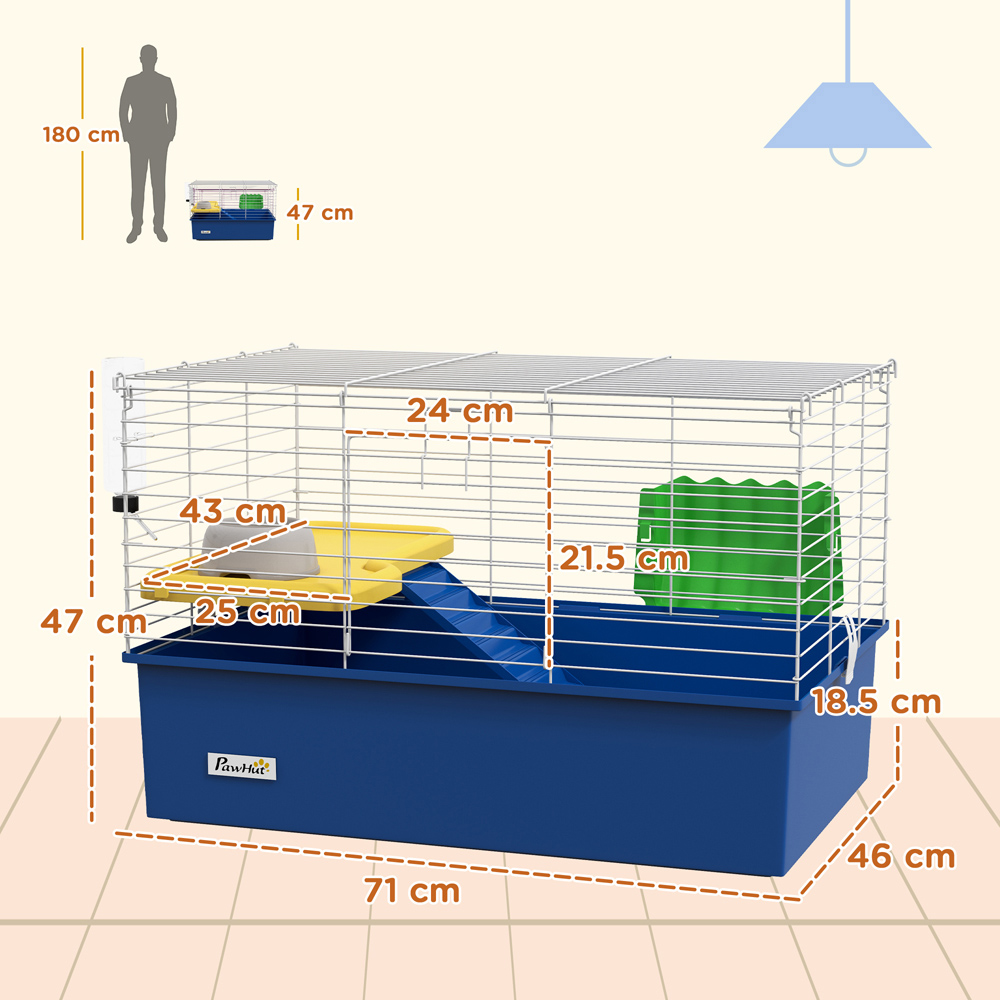 PawHut Blue Small Animal Cage 47 x 46 x 71cm Image 7