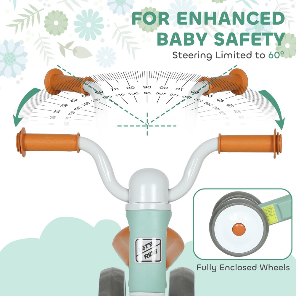 Tommy Toys Green 3 Wheel Baby Balance Bike Image 5