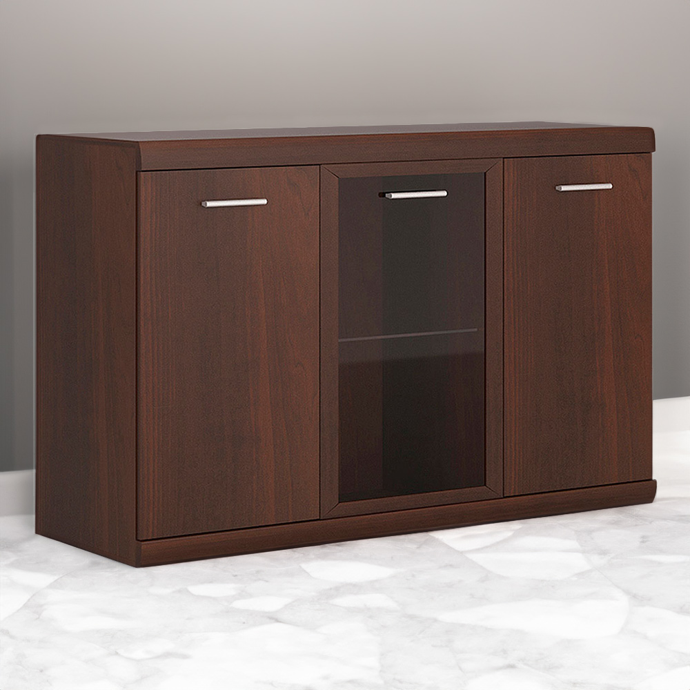 Florence Imperial 3 Door Dark Mahogany Glazed Sideboard Image 1