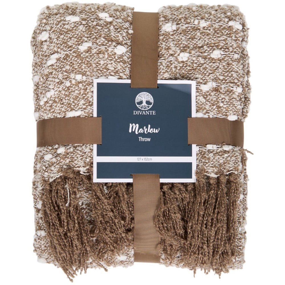 Marlow Woven Throw Mocha Image 1