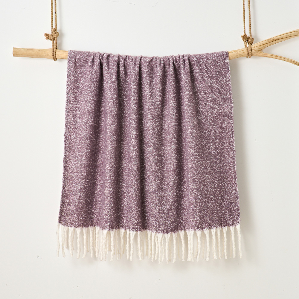 Cloud Touch Aisling Faux Mohair Fringed Thistle Throw 127 x 170cm Image 2