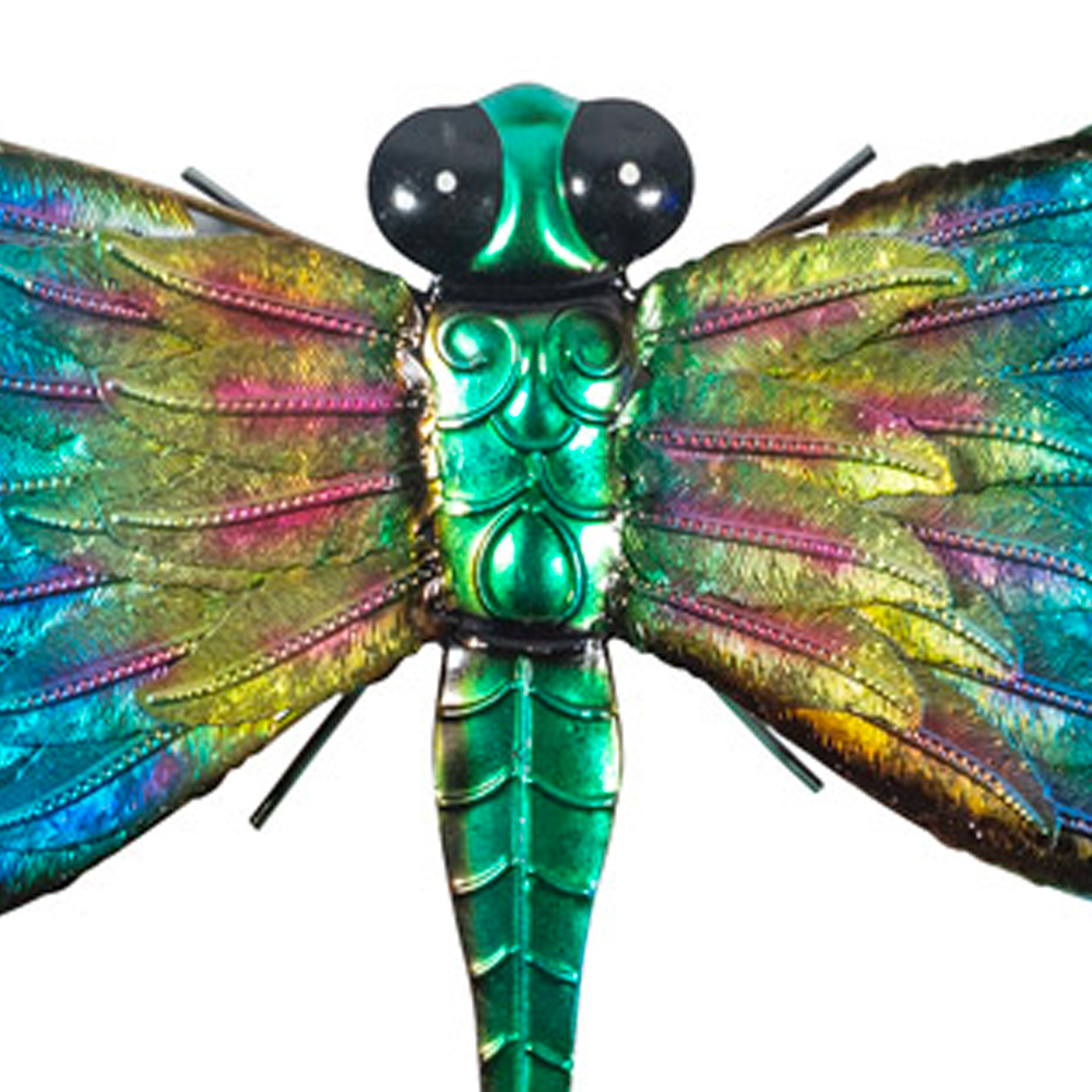 St Helens Multicolour Metal Dragonfly Garden Wall Ornament Image 3