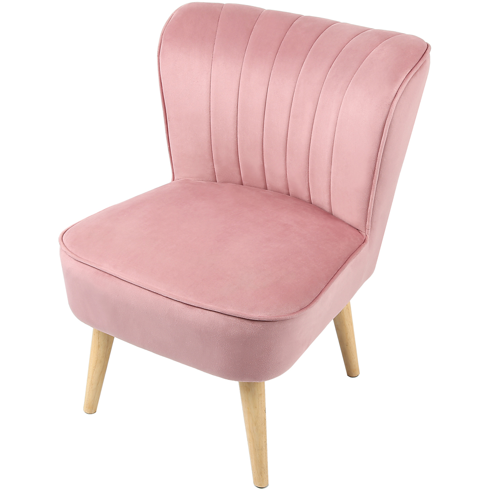 Shaun Pink Velvet Accent Chair Image 5