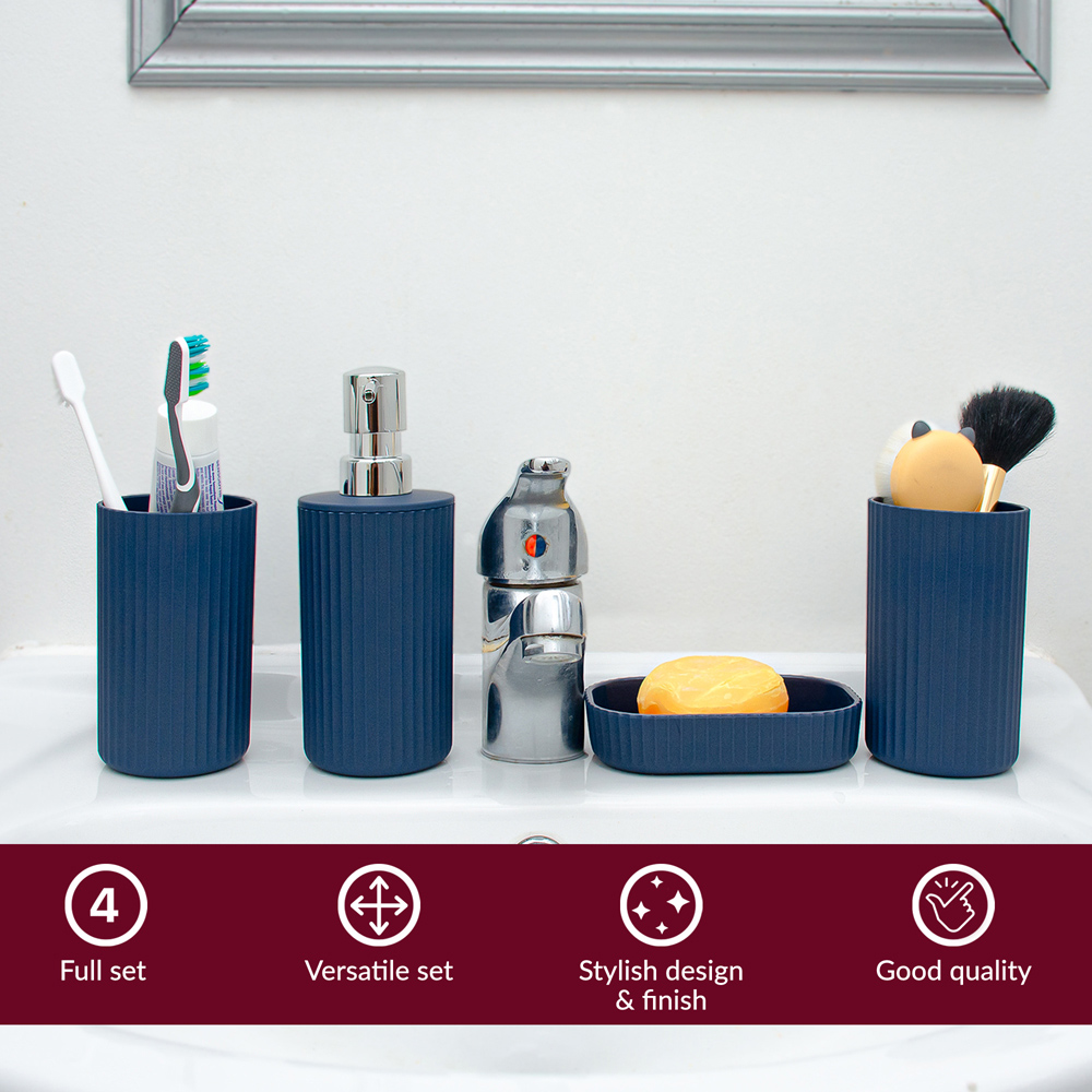 Innoteck Essentials 6 Piece Blue Bathroom Set Image 5