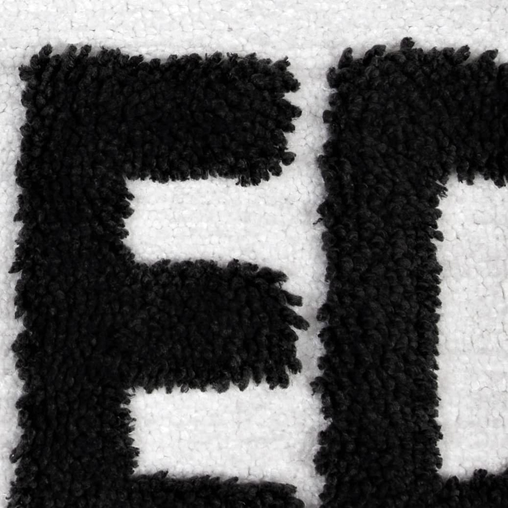 Mooky Mats White and Black Get Naked Slogan Bath Mat 50 x 80cm Image 3