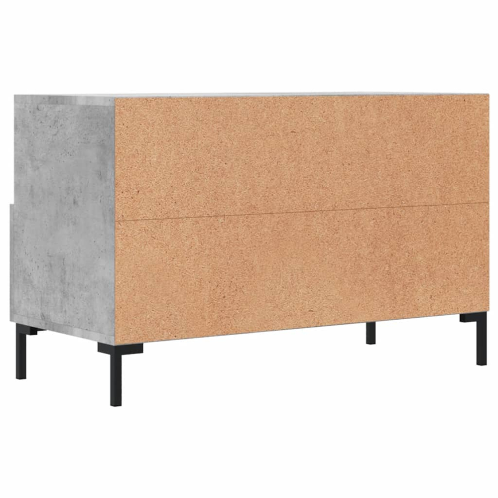 vidaXL 2 Drawer 2 Shelf Concrete Grey TV Cabinet Image 8