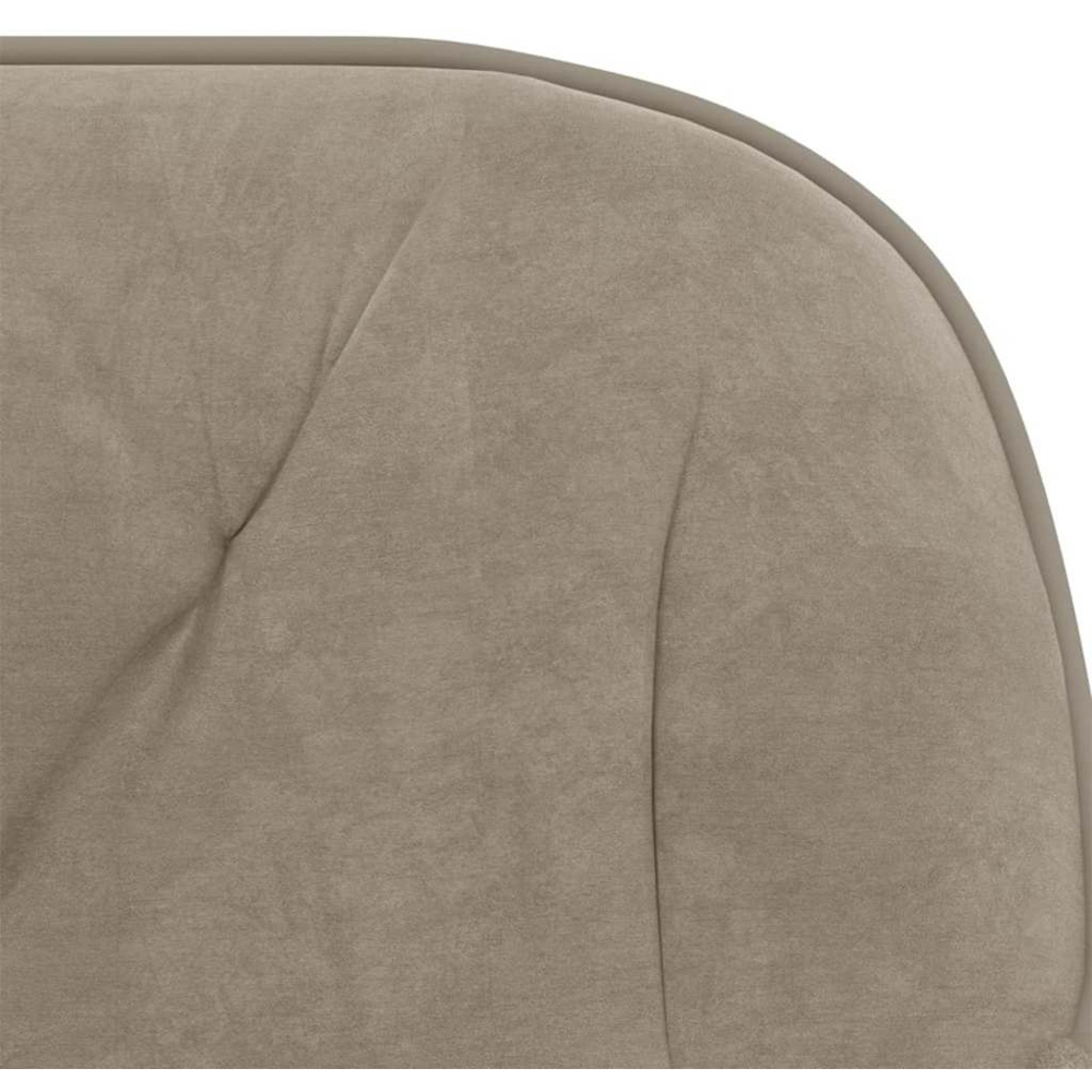 vidaXL Light Grey Velvet Height-Adjustable Swivel Office Chair Image 6