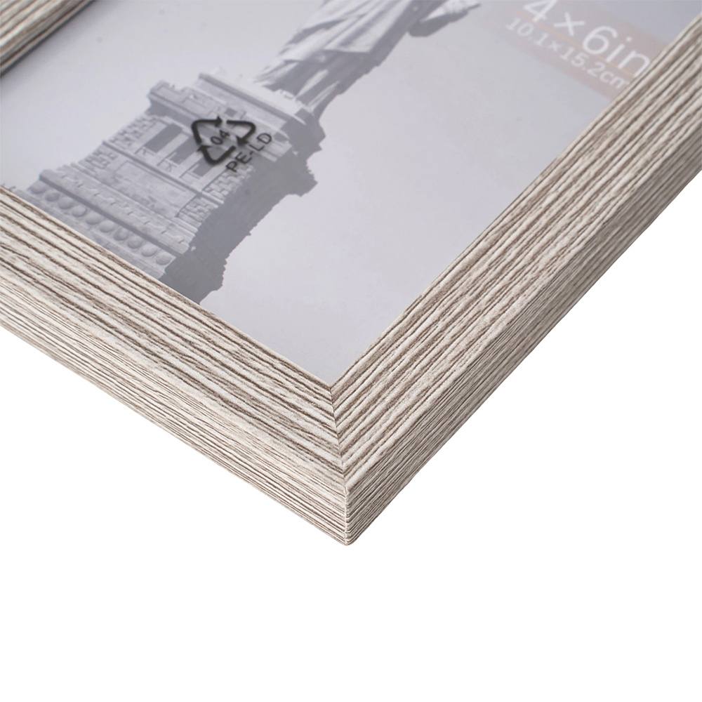 Living and Home Grey Wood Grain Photo Frame 4 x 6 inch 5 Pack Image 6