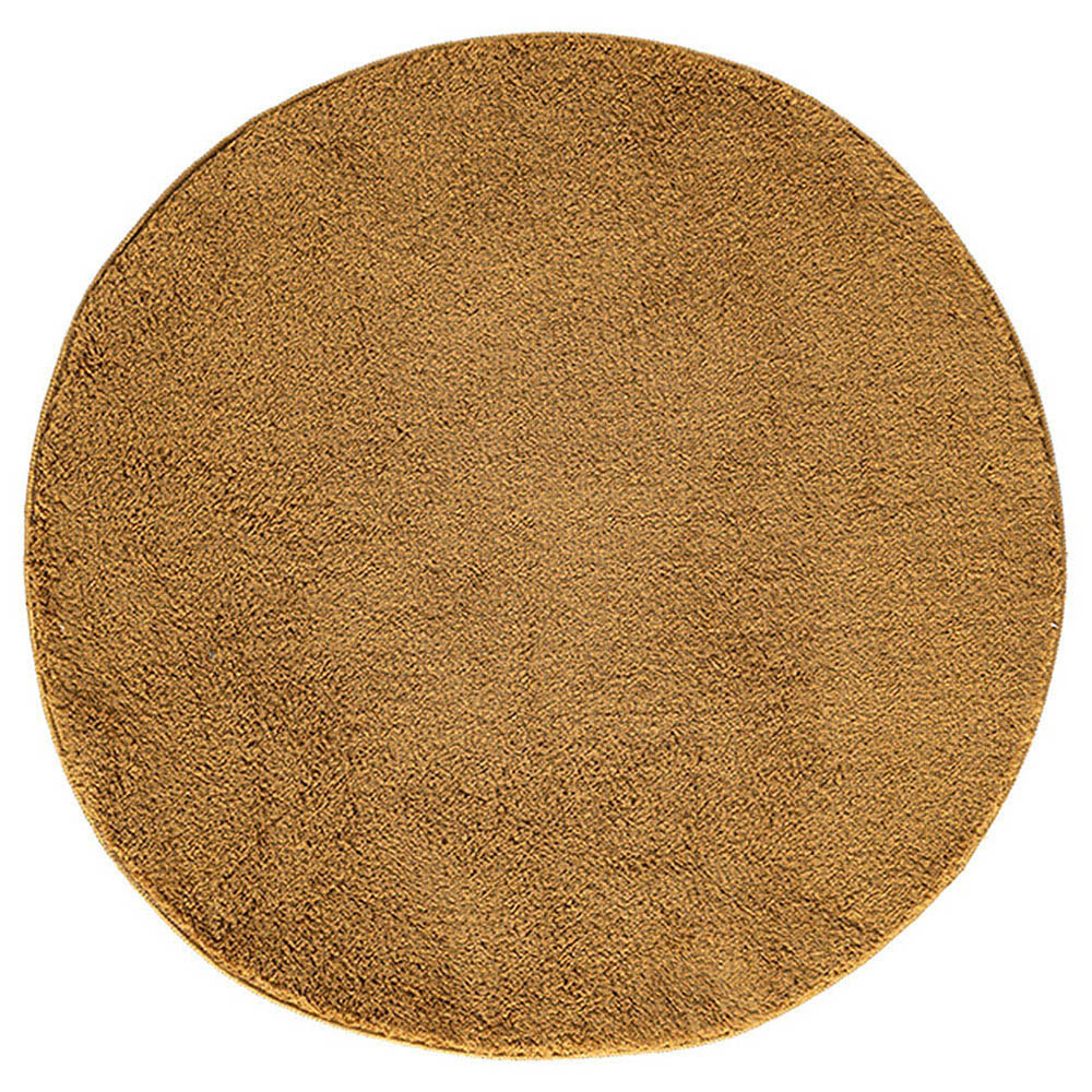 Desire Rugs Comfy Gold Anti Slip Felt Backing Round Rug 100cm Image 1