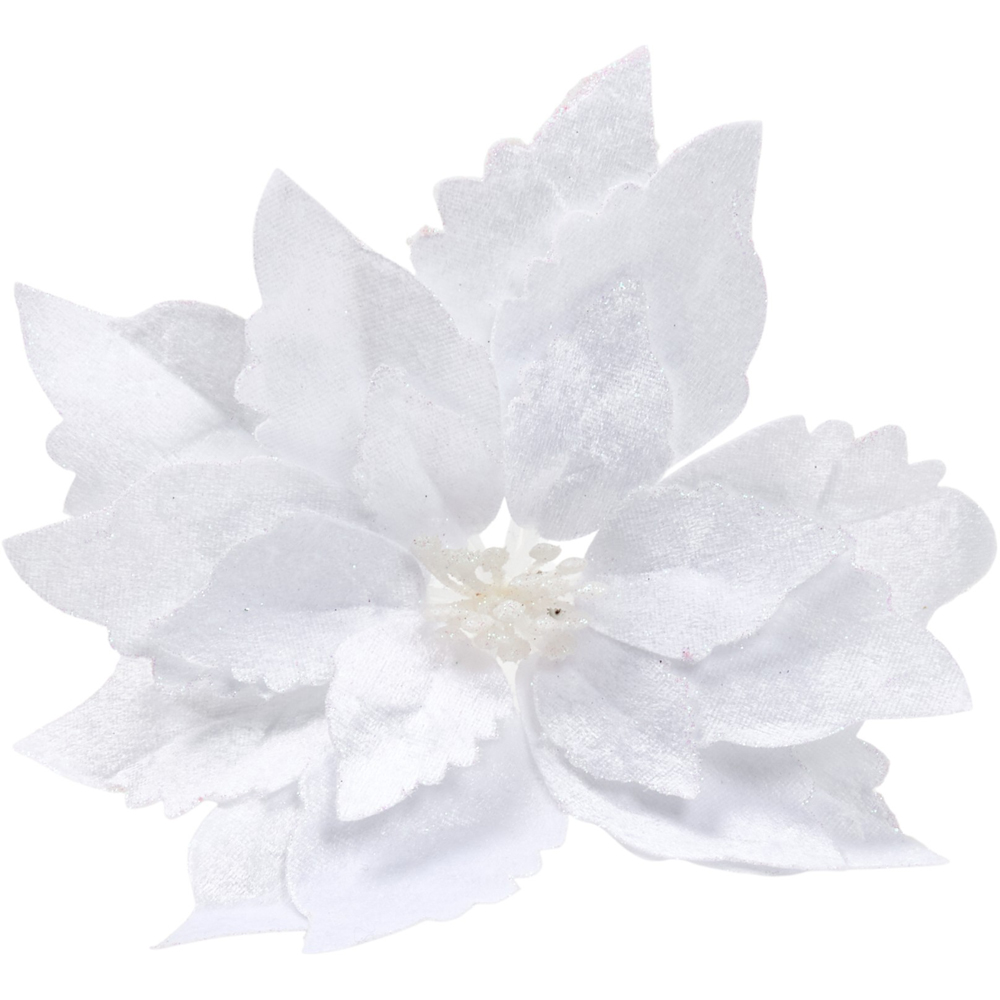 White Elegant Flower Clip White Image 2