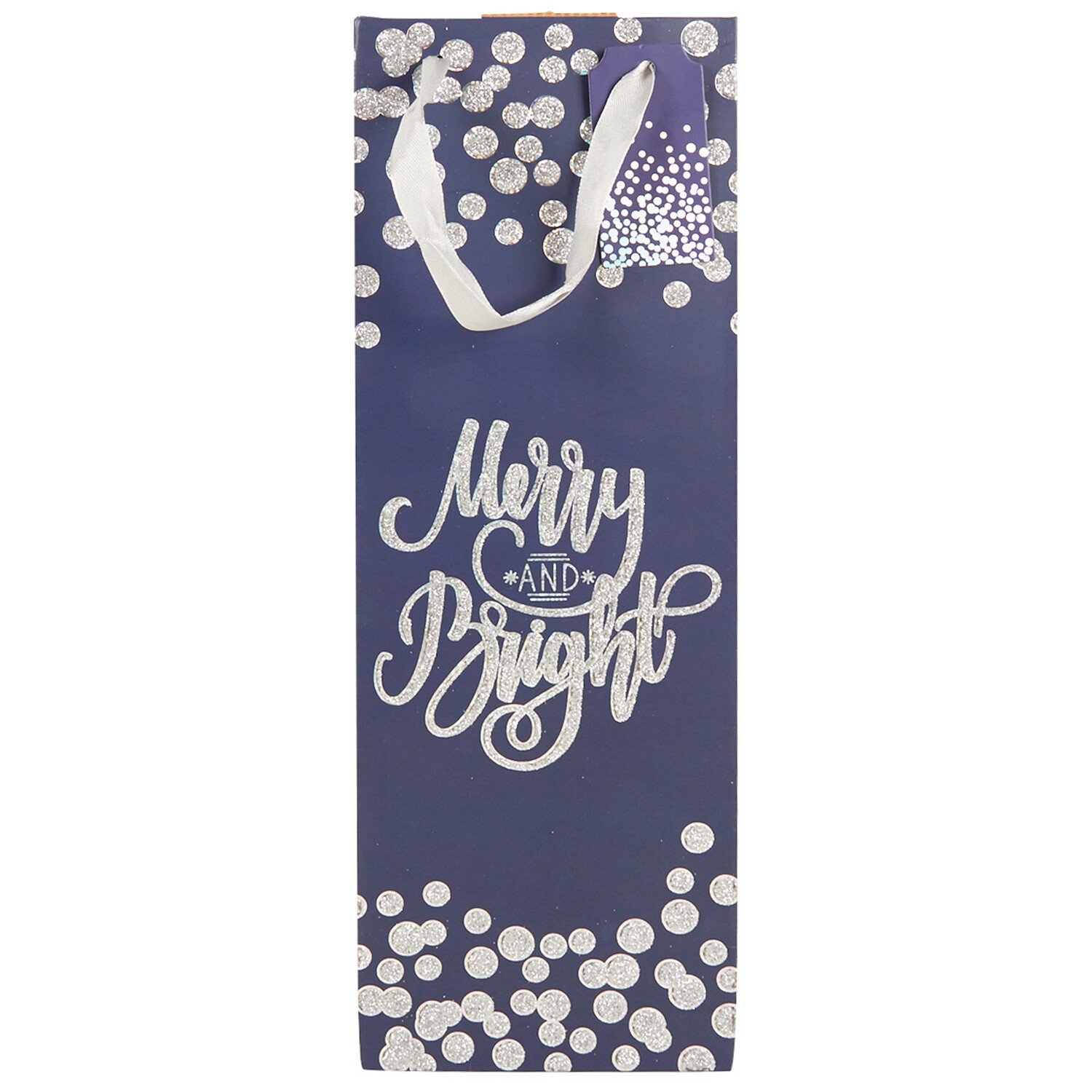 Merry Christmas Foil Bottle Bag Image 1