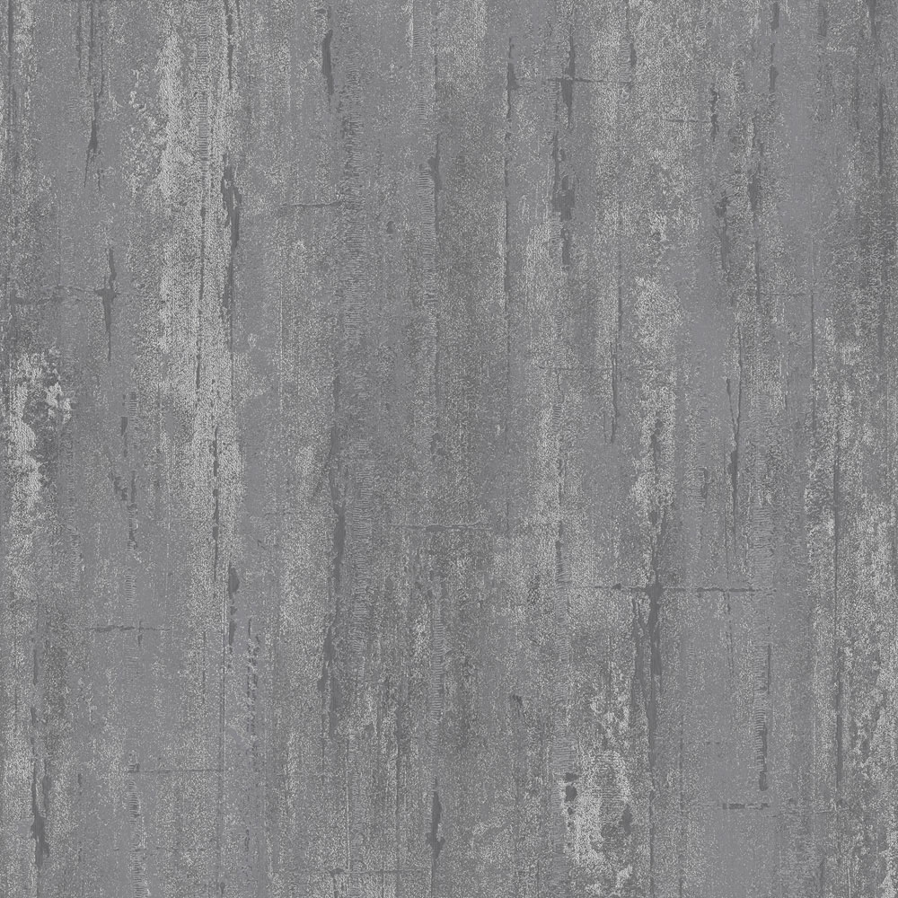 Grandeco Cave Distressed Plaster Blown Vinyl Textured Charcoal Grey Wallpaper Image 1