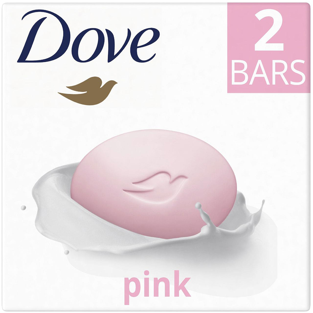 Dove Pink Beauty Moisturising Cream Beauty Bar 2 x 90g 6 Pack Image 4