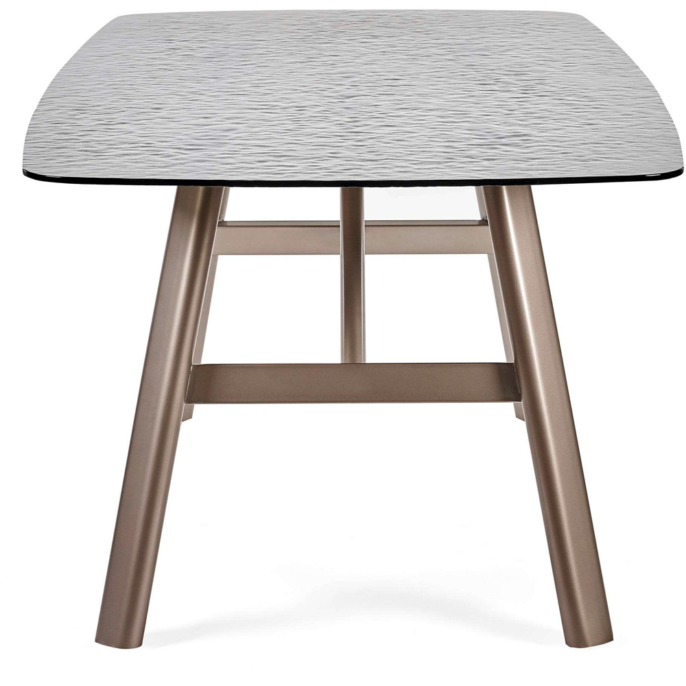 Julian Bowen Callisto 6 Seater Smoked Bubble Glass Rectangular Dining Table Image 4