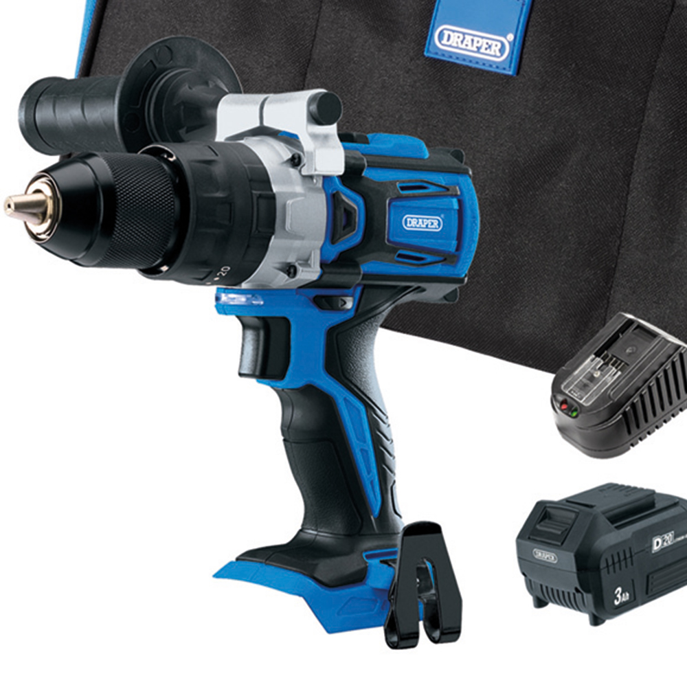 Draper D20 20V 5 Piece Combi Drill Kit with Batteries and Charger Image 2