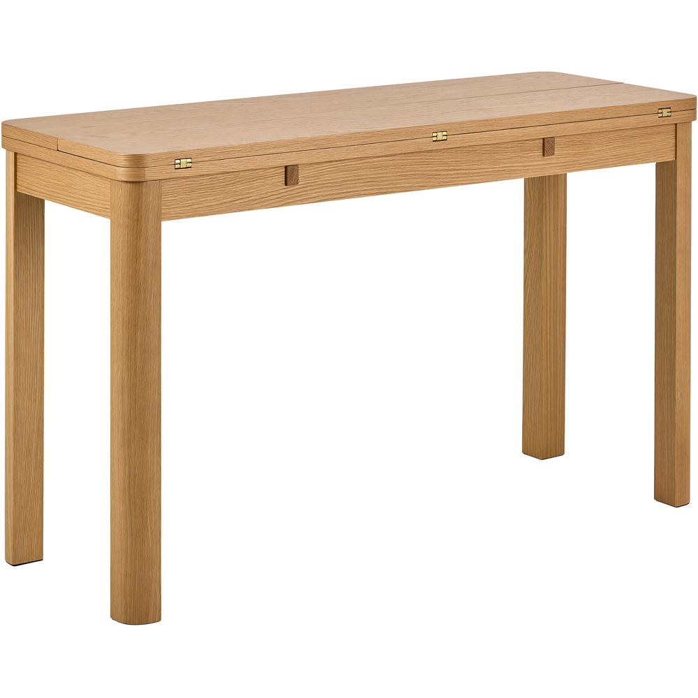 Florence Southampton 4 Seater Extendable Rectangular Dining Table Matt Oak Image 2