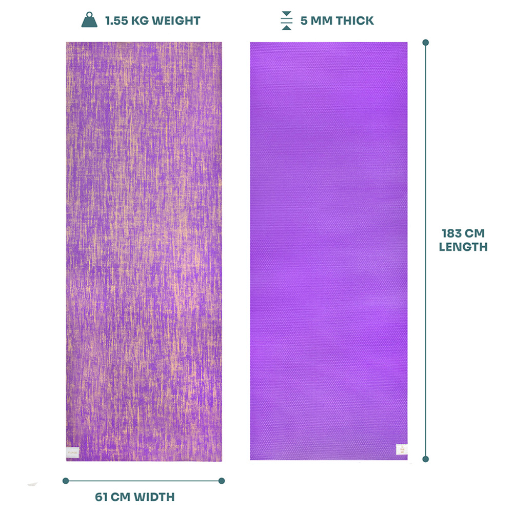 Myga Purple Jute Yoga Mat Image 4