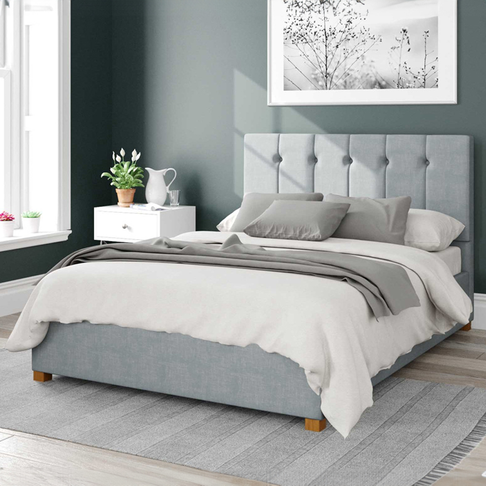 Aspire Hepburn Single Sky Malham Weave Ottoman Bed Image 1