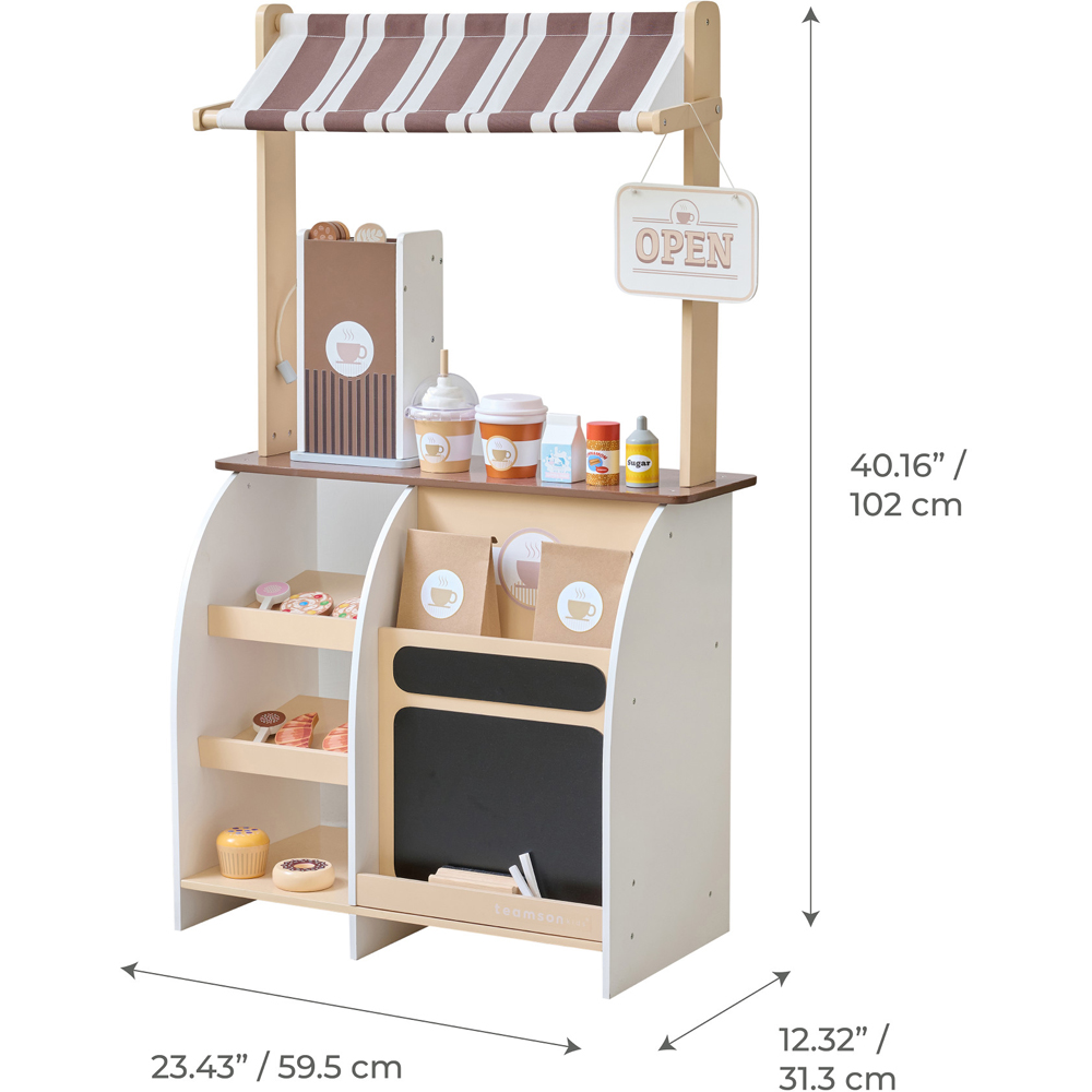 Teamson Kids Brown Espresso Treats Coffee Stand Image 9
