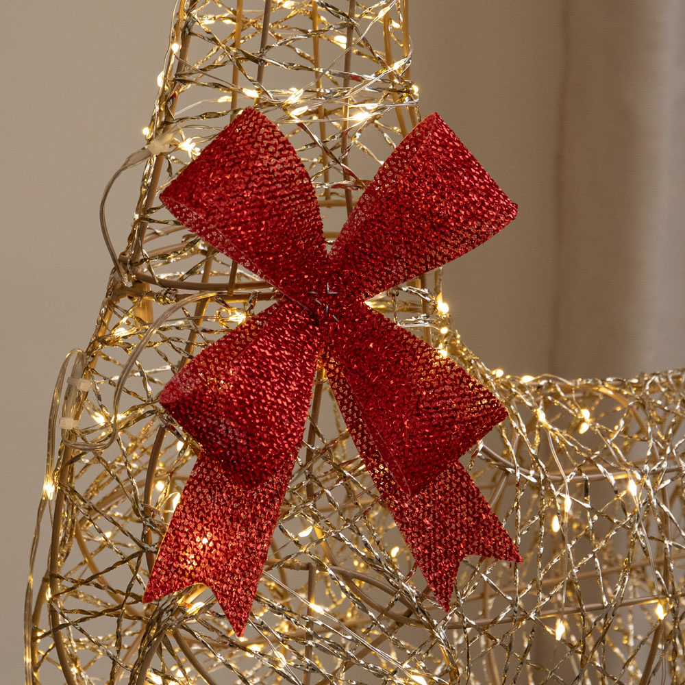 Samuel Alexander 300 Warm White LED Gold Twist Standing Reindeer Christmas Decoration 3ft Image 4