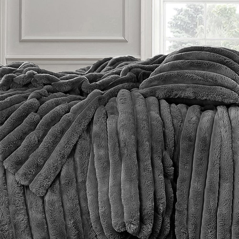 Velosso Single Charcoal Jumbo Cord Duvet Set Image 2