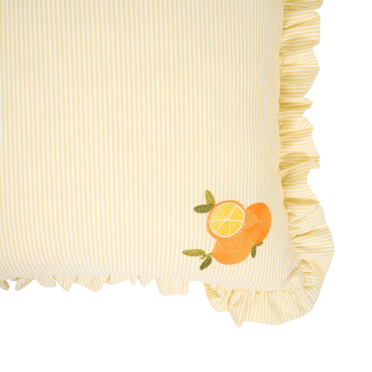 Clementine Frill Cushion Yellow Image 3
