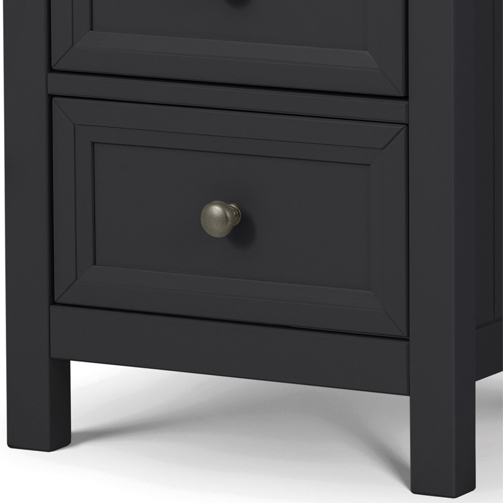 Julian Bowen Maine 5 Drawer Anthracite Tall Chest of Drawers Image 3
