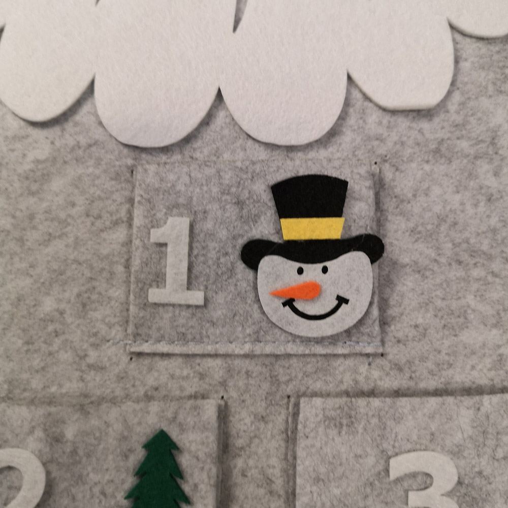 Samuel Alexander Grey Christmas Felt Santa Advent Calendar Image 4