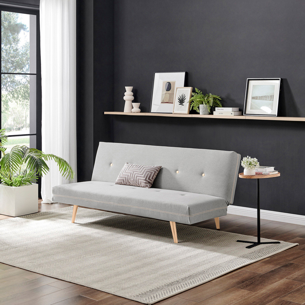 Furniturebox Thomas 2 Seater Grey Sofa Bed Image 6