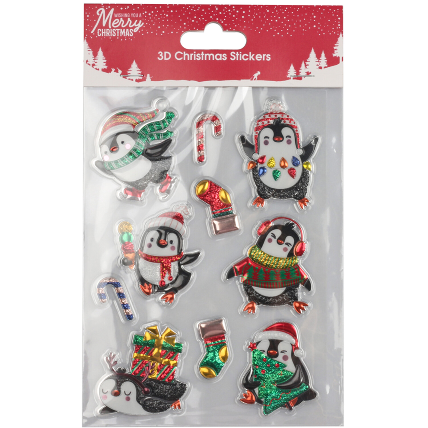 3D Christmas Stickers Image 1