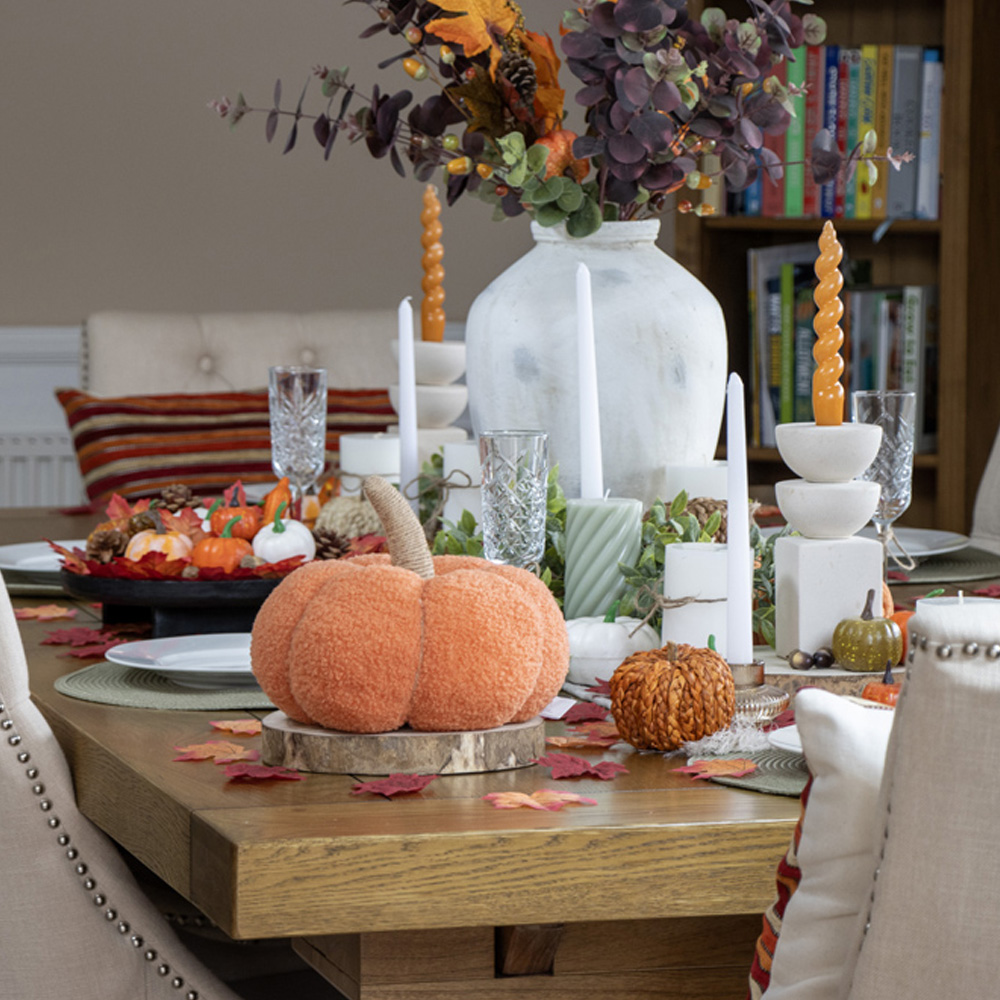 Global Gizmos Orange Pumpkin Decoration 23cm Image 3
