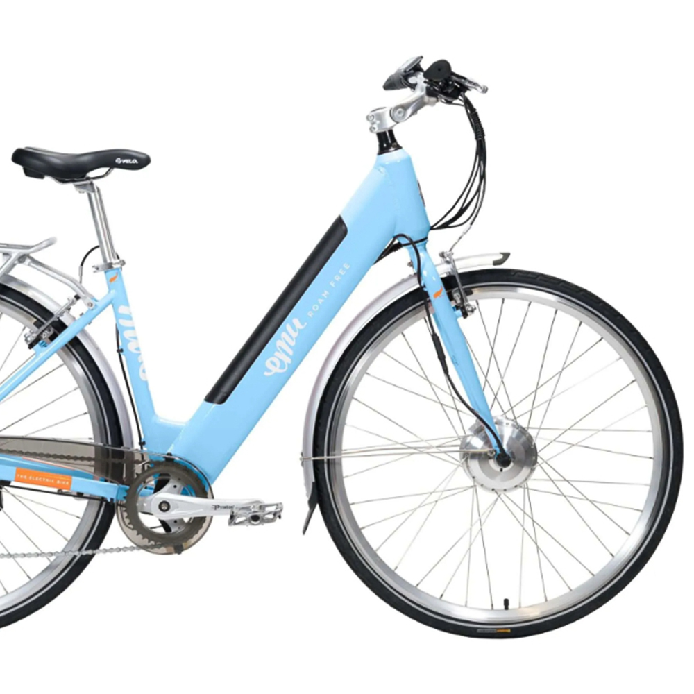 Emu Roam Step Through Hybrid 18 inch Blue Electric Bike Image 2