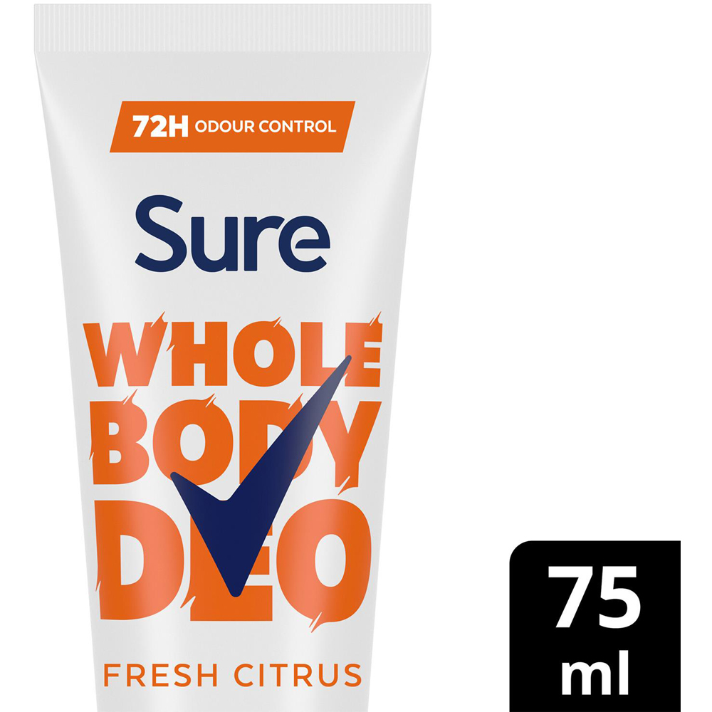 Sure Women Aluminium Free Whole Body Fresh Citrus Deodorant Cream 75ml 6 Pack Image 4