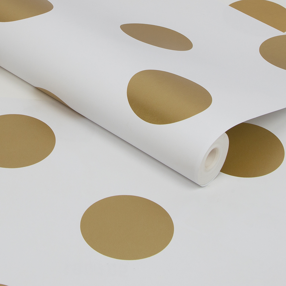 Superfresco Easy Dotty Gold Wallpaper Image 2